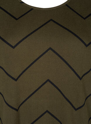Geblümte Bluse mit langen Ärmeln, Army Zig Zag, Packshot image number 2