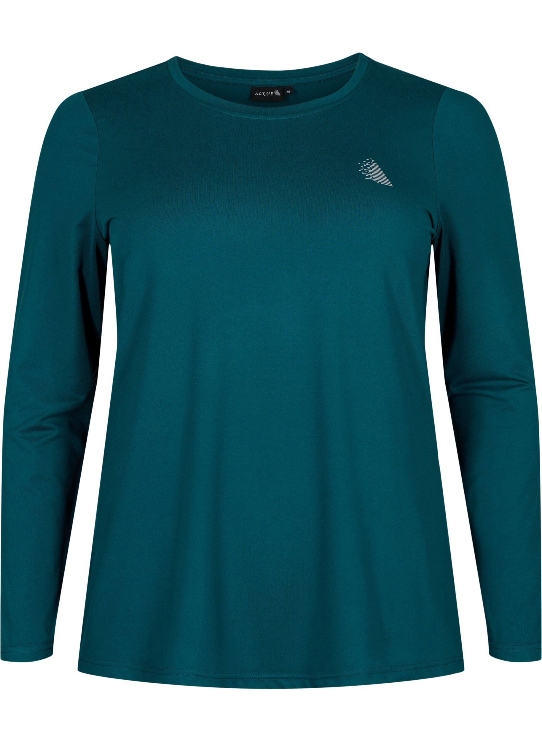 ZizziLang&auml;rmeliges Trainingsshirt, Deep Teal, Packshot image number 0