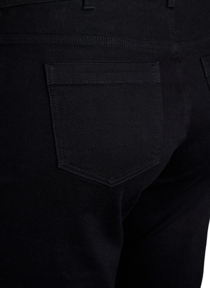 Emily slim fit Denim-Caprihose, Schwarz, Packshot image number 3