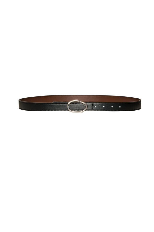 Wende-G&uuml;rtel mit wechselbaren Schnallen, Schwarz, Packshot image number 0