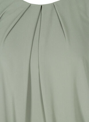 Kurze Bluse mit lockeren Meshärmeln, Agave Green, Packshot image number 2