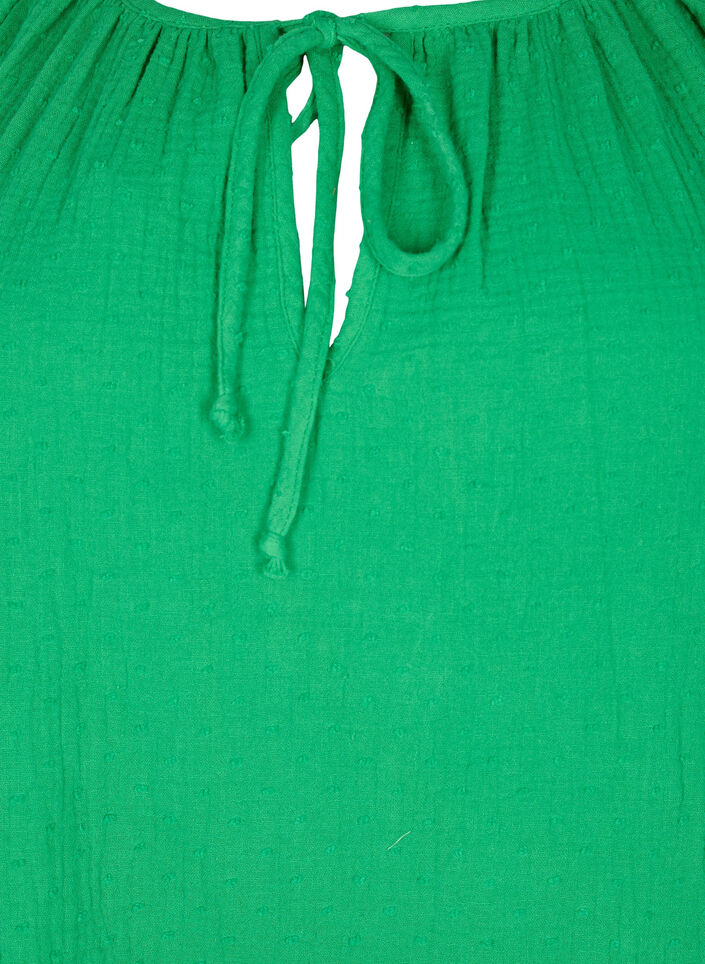 Baumwollbluse mit 1/2 Ärmeln, Bright Green, Packshot image number 2