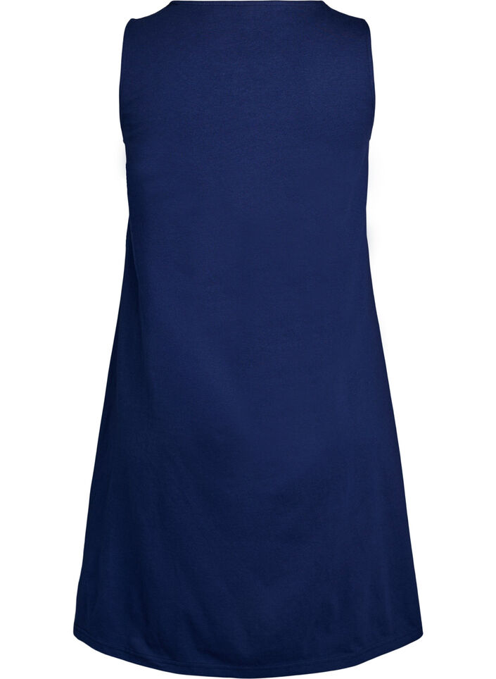 &Auml;rmelloses Kleid in A-Linie, Blau, Packshot image number 1