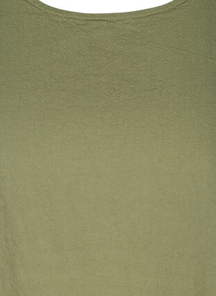 Ärmelloses Baumwollkleid mit A-Linie, Aloe, Packshot image number 2