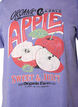 Baumwoll-T-Shirt mit Frontprint und gewaschener Optik, Lila, Packshot image number 2