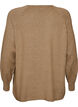 Strickbluse mit Rundhalsausschnitt und Strickmuster, Beige, Packshot image number 1
