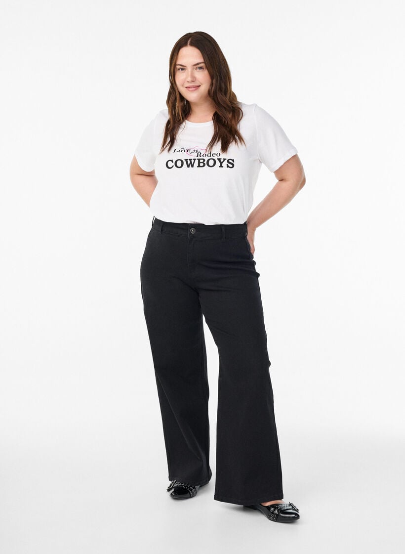 FLASH - T-Shirt mit Print, Wei&szlig;, Model