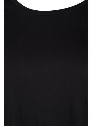 Baumwoll-T-Shirt mit 3/4 Ärmeln, Black LOUNGE, Packshot image number 2