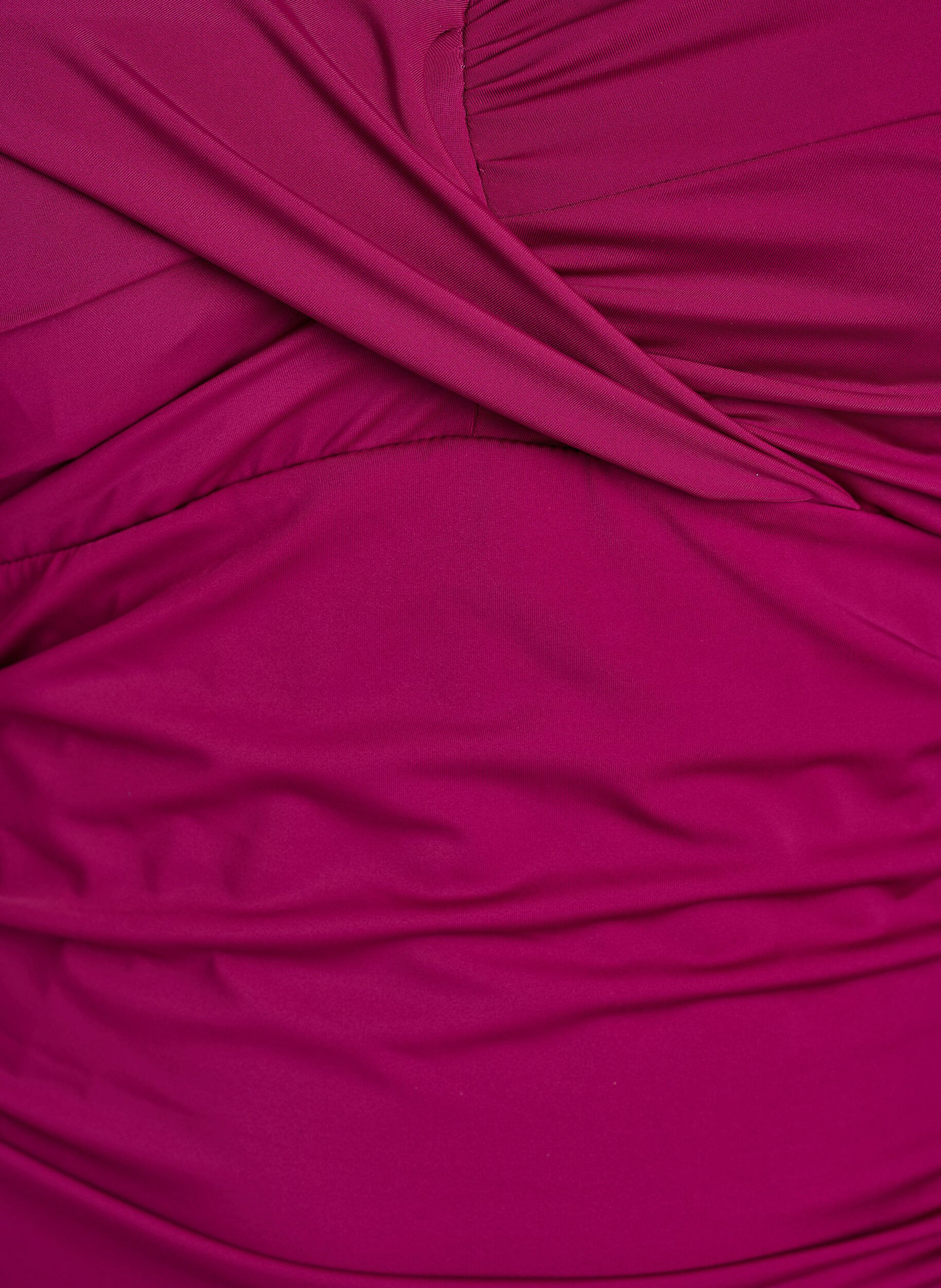 ZizziBadeanzug mit B&uuml;gel und Raffeffekt, Lila, Packshot image number 2