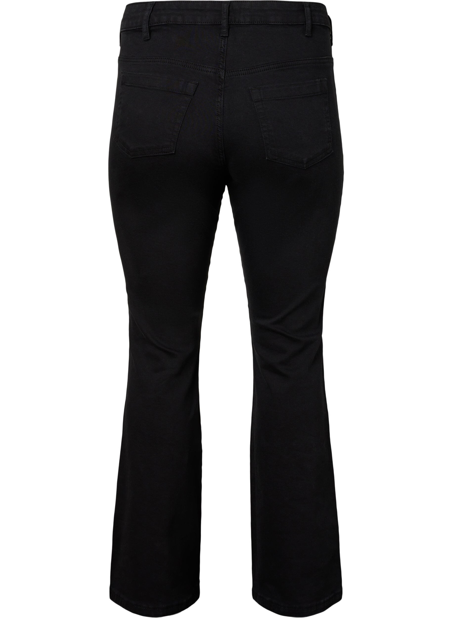 ZizziEllen Bootcut-Jeans mit hoher Taille, Schwarz, Packshot image number 1