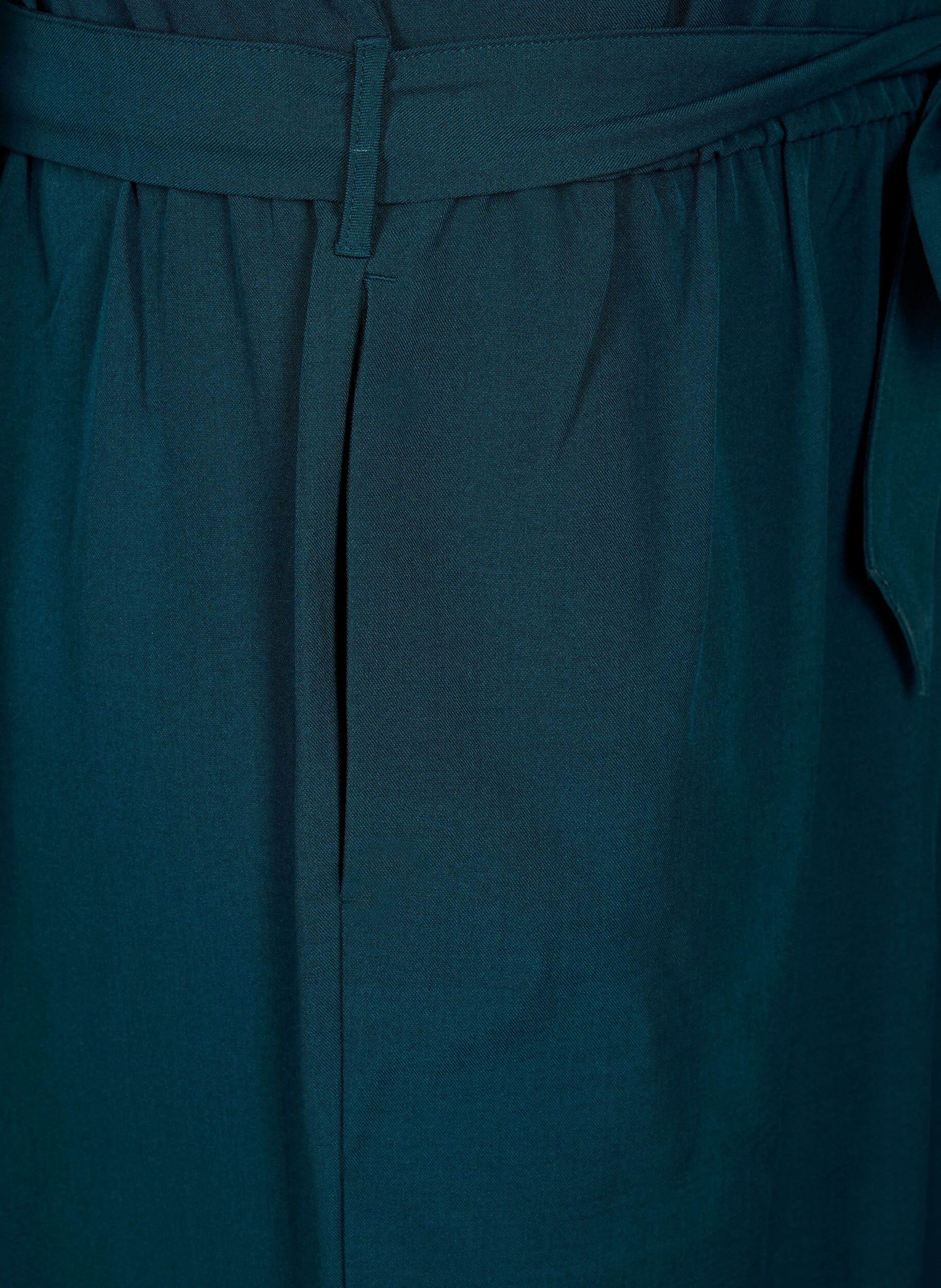 ZizziJumpsuit mit G&uuml;rtel und kurzen &Auml;rmeln, Sea Moss Melange, Packshot image number 3