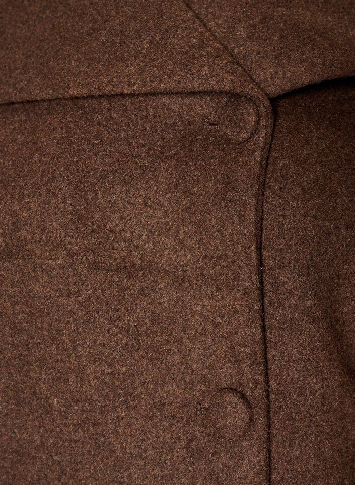 Kurze Jacke mit asymmetrischer Knopfleiste, Braun, Packshot image number 2