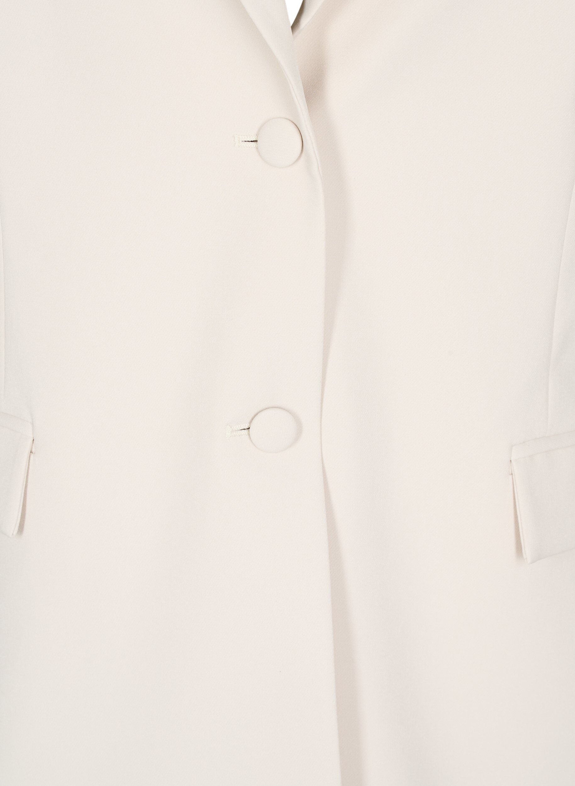 ZizziKlassischer Blazer mit Knopfverschluss, Beige, Packshot image number 2