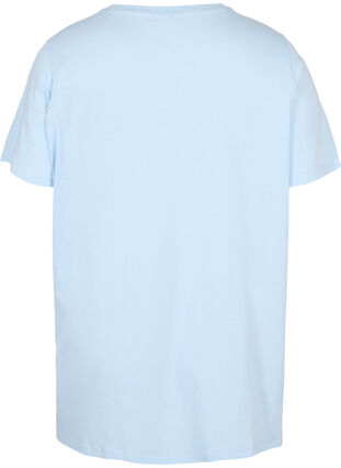 Oversize Schlaf-T-Shirt aus Bio-Baumwolle, Cashmere Blue DREAMS, Packshot image number 1