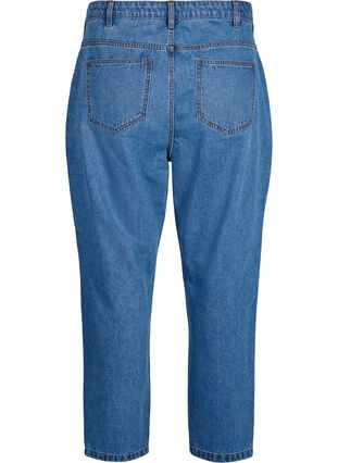 Mille Mom-Fit-Jeans im Color-Blocking-Design mit hoher Taille, Light Blue Denim, Packshot image number 1