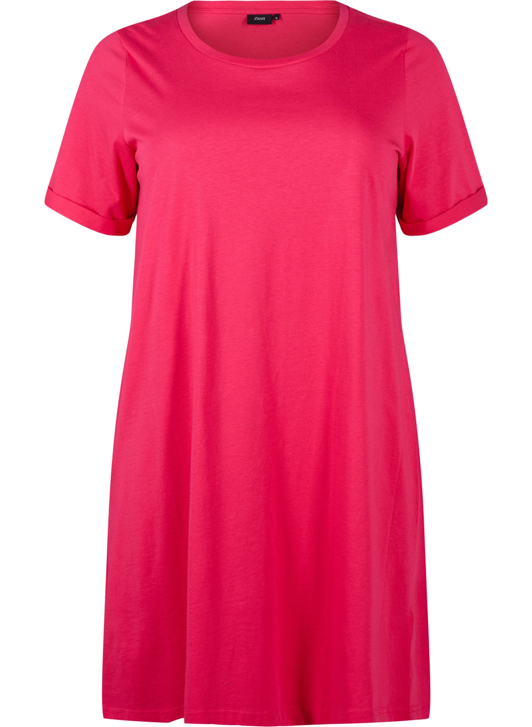 ZizziT-Shirt-Kleid aus Baumwolle, Bright Rose, Packshot image number 0