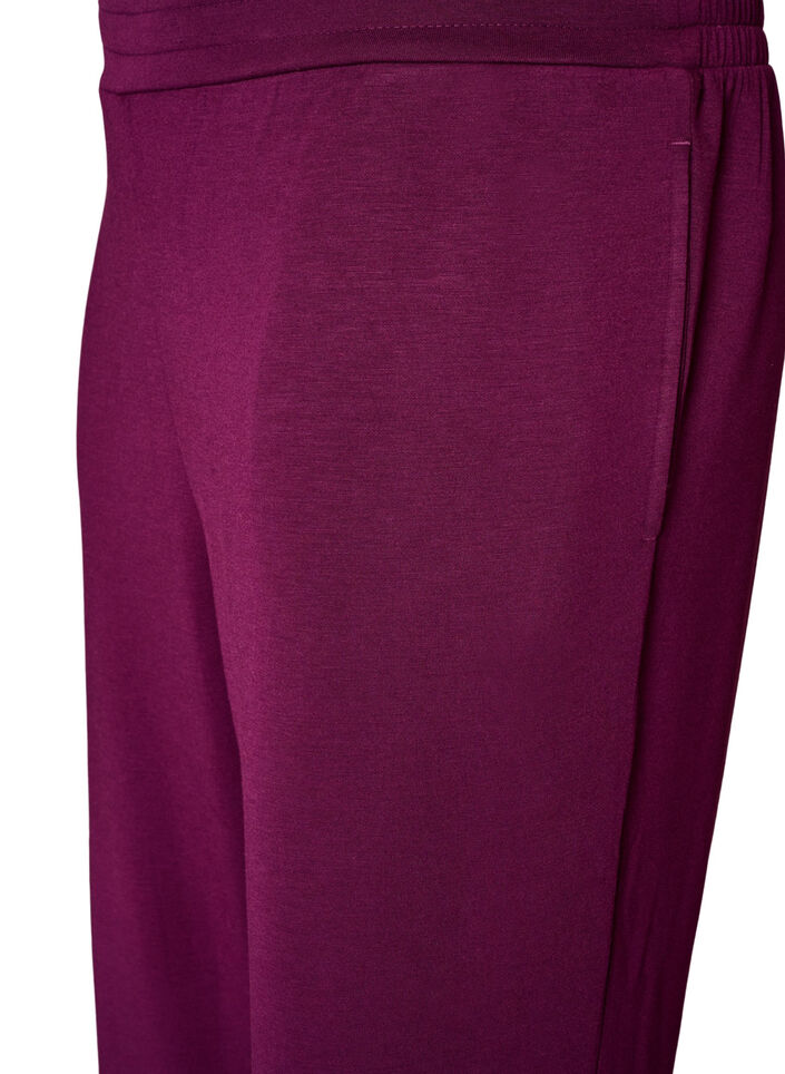 Jerseyhose mit hoher Taille und Taschen, Lila, Packshot image number 2
