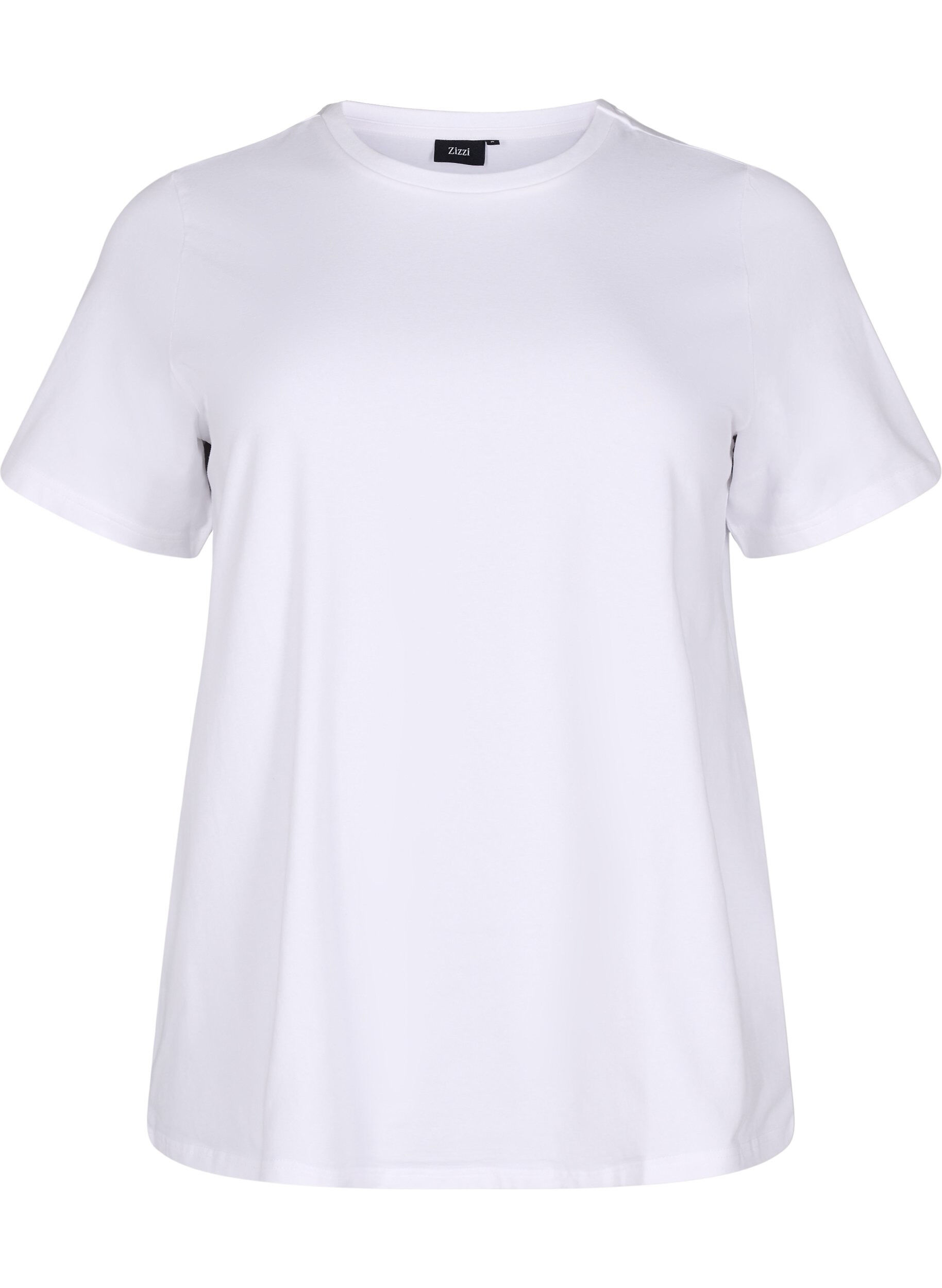 ZizziT-Shirt aus Bio-Baumwolle mit Rundhalsausschnitt, Bright White, Packshot image number 0