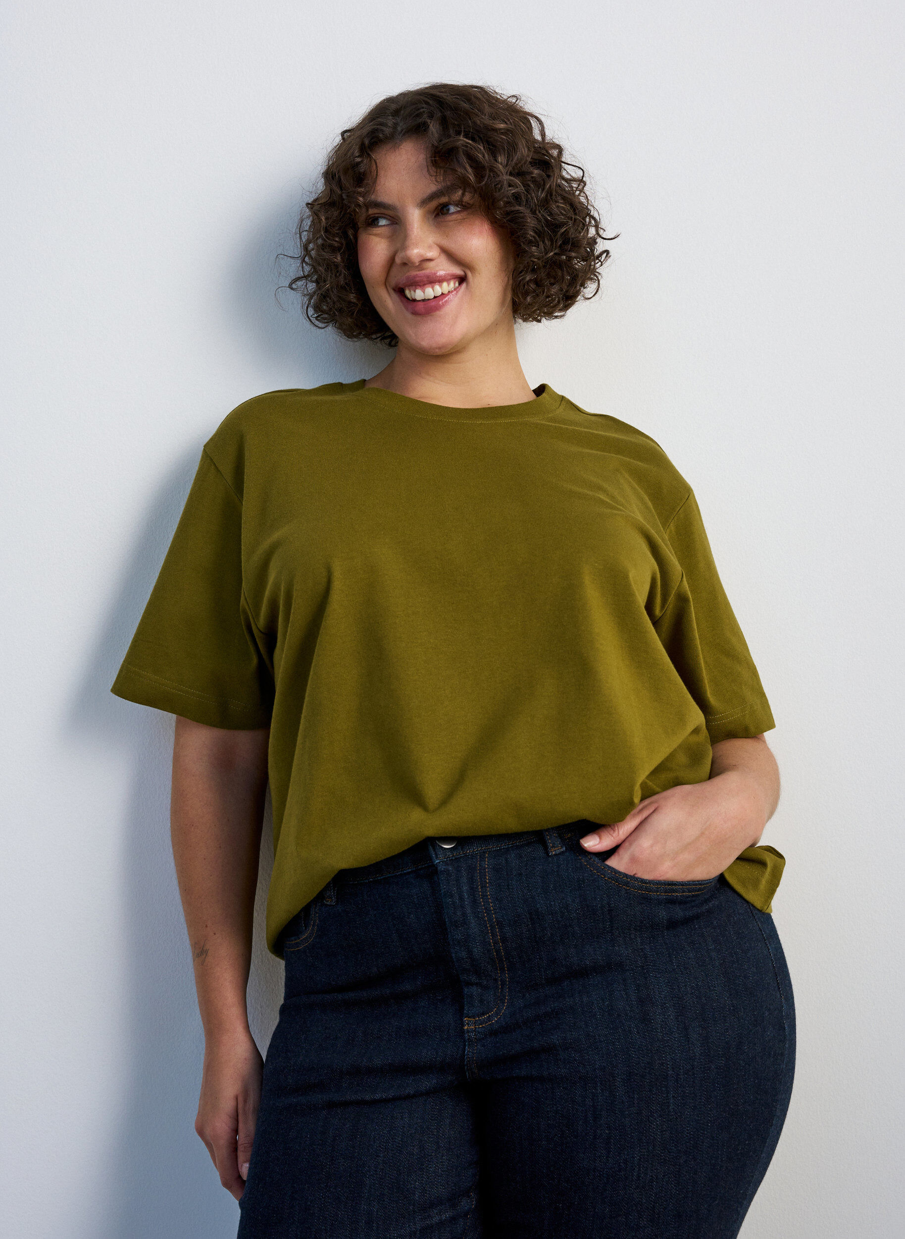 ZizziKastiges T-Shirt aus Baumwolle, 2262, Model image number 0