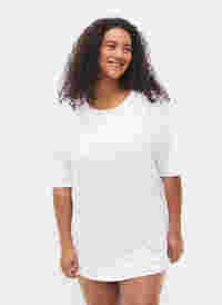 Support the breasts - T-Shirt aus Baumwolle, White, Model