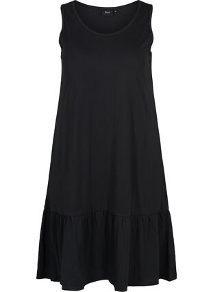 Kleid mit femininem Ausschnitt, Black, Packshot image number 0