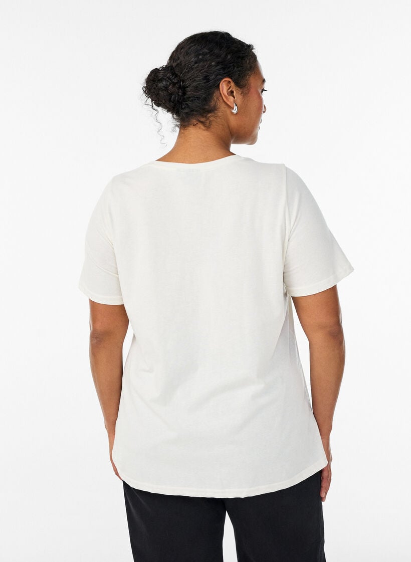 T-Shirt mit Print, Wei&szlig;, Model image number 2