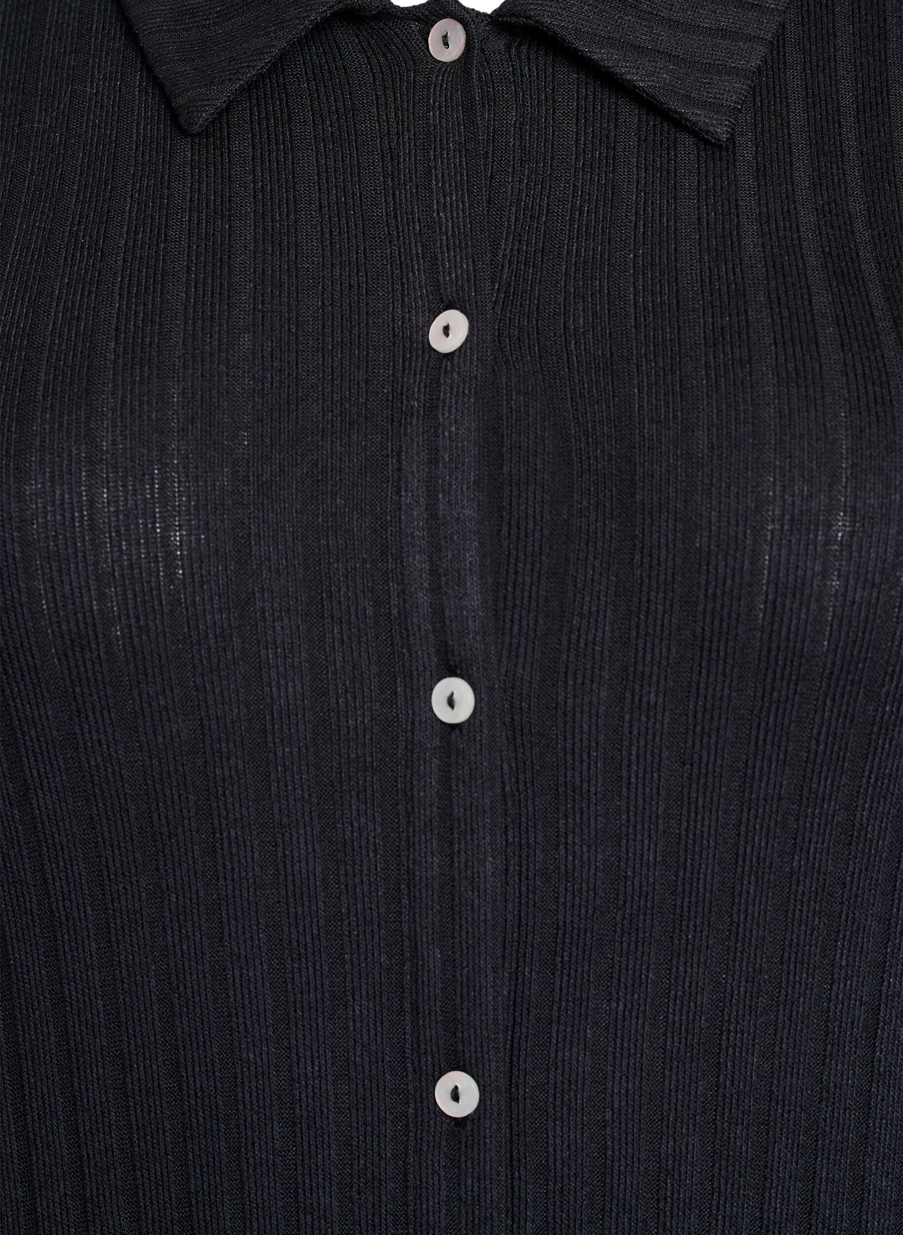 ZizziJerseykleid mit kurzen &Auml;rmeln in Kniel&auml;nge, Schwarz, Packshot image number 2