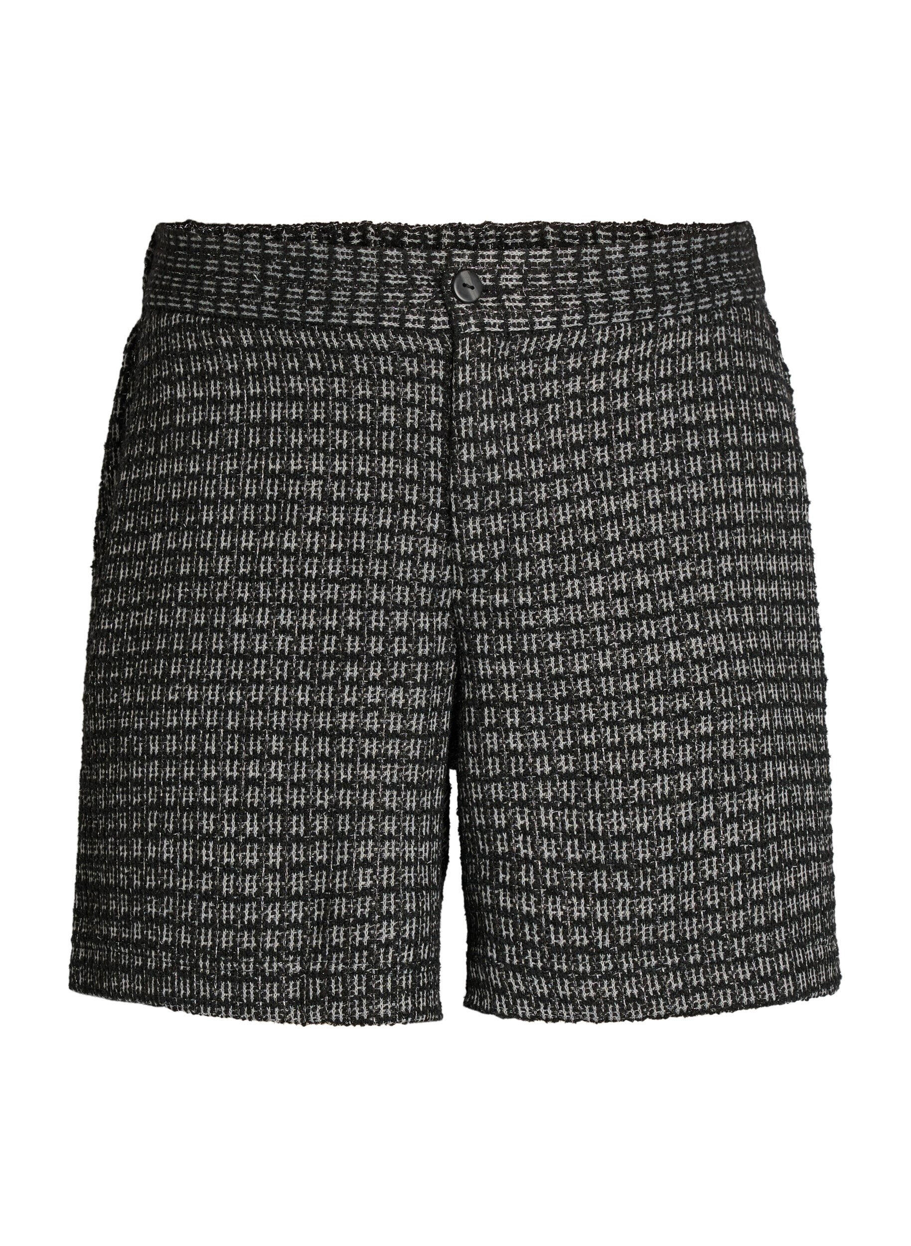 Lockere Boucl&eacute;-Shorts mit Taschen