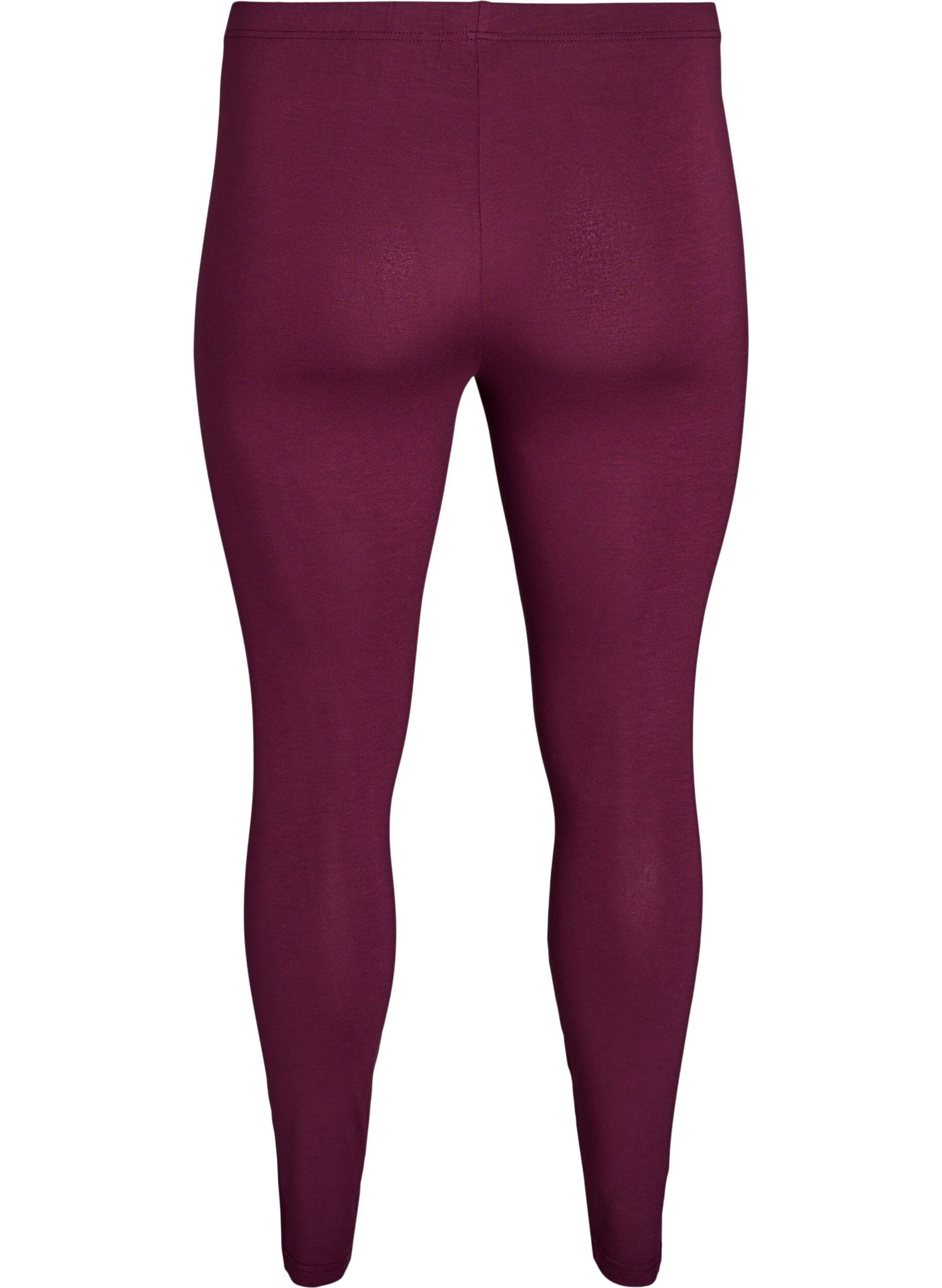 ZizziBasic Leggings aus Viskose, Dunkles Bordeaux, Packshot image number 1