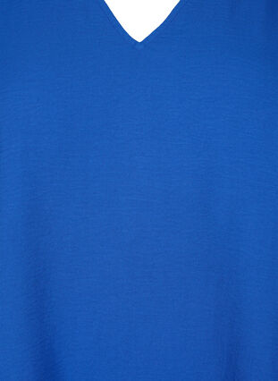 V-Ausschnitt Bluse mit langen Ärmeln, Mazarine Blue, Packshot image number 2
