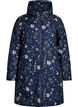 Gepolsterte Winterjacke mit Blumenprint, Blau, Packshot image number 0