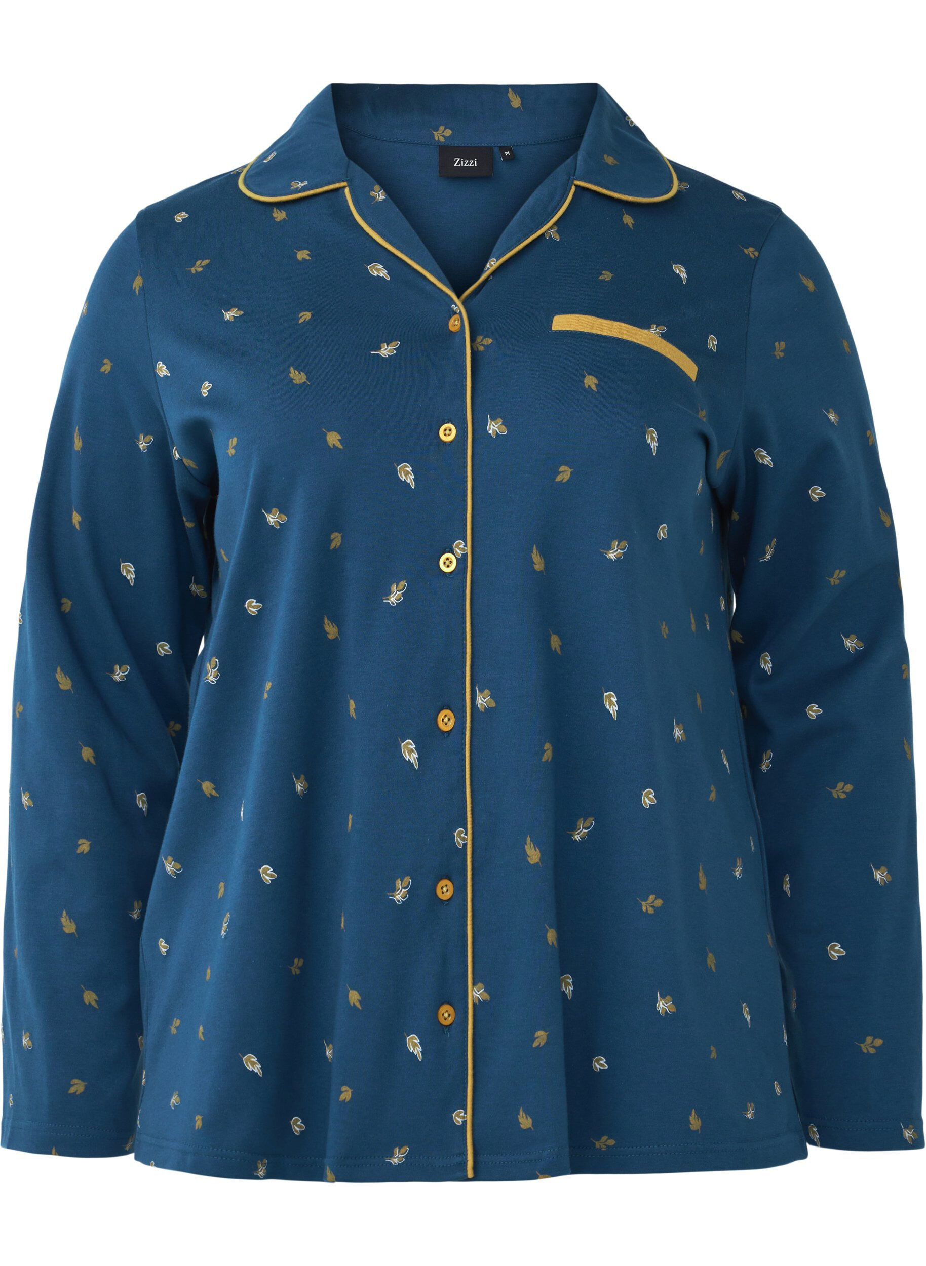 ZizziBaumwollnachthemd, Blue Opal AOP, Packshot image number 0