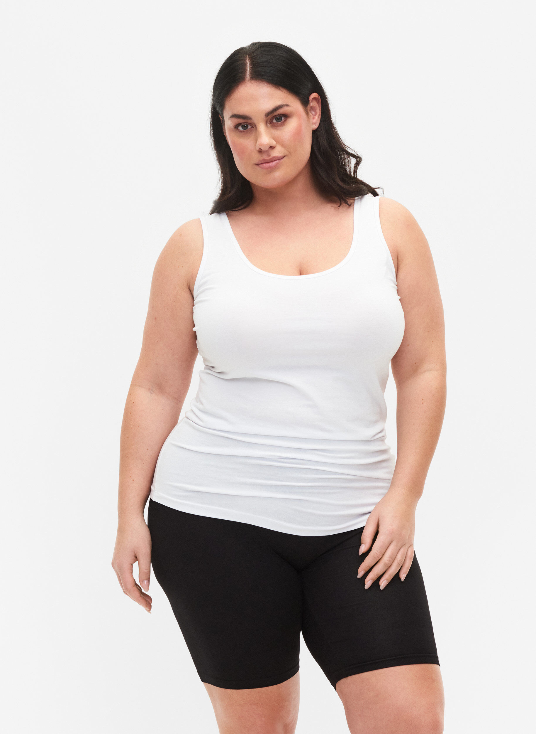 2er-Pack Radlershorts aus Viskose, Schwarz, Model