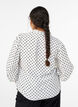 Bluse mit P&uuml;nktchenmuster und 3/4-&Auml;rmeln, Wei&szlig;, Model image number 2