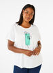 FLASH - T-Shirt mit Motiv, Bright White Flower, Model image number 0