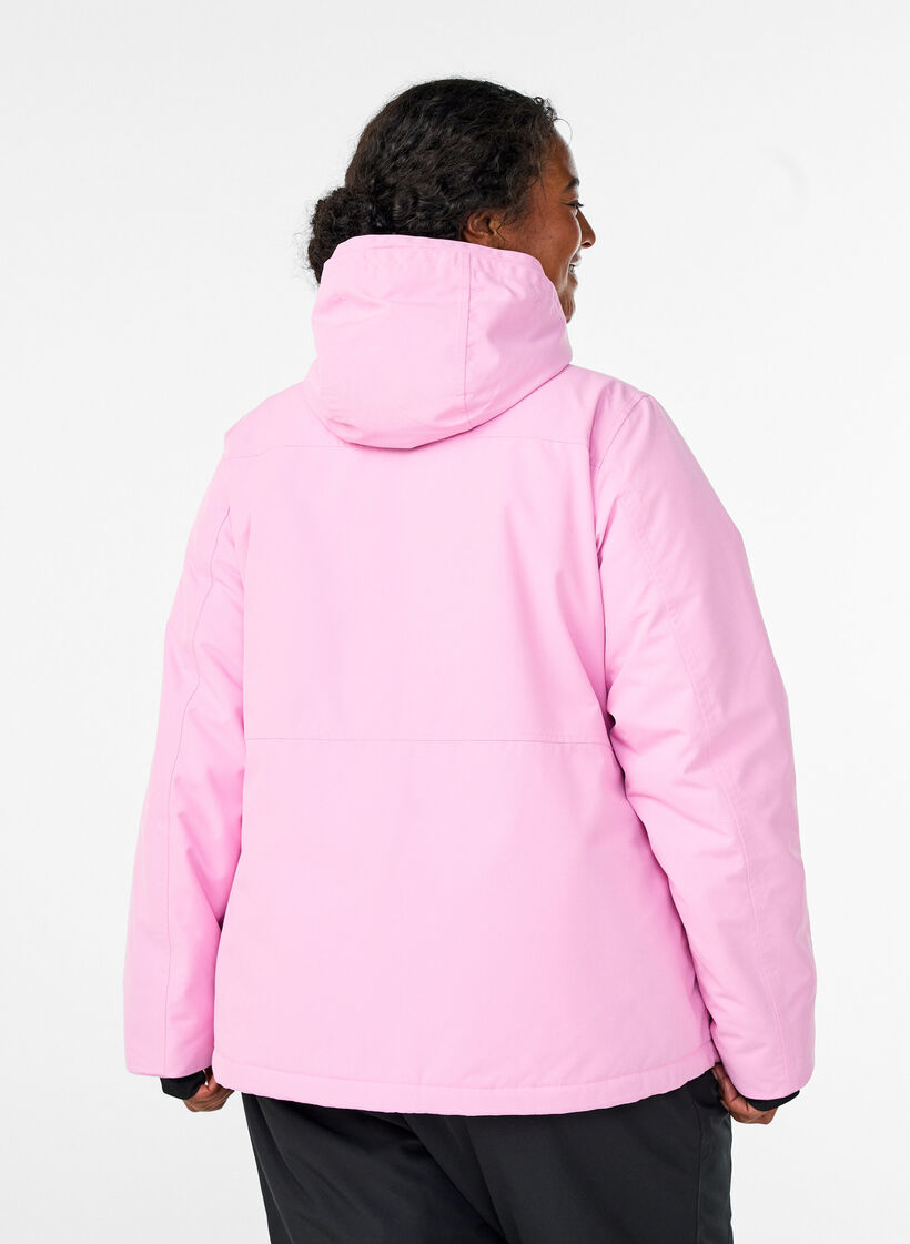 Funktionelle Skijacke mit Kapuze, Pink, Model image number 2