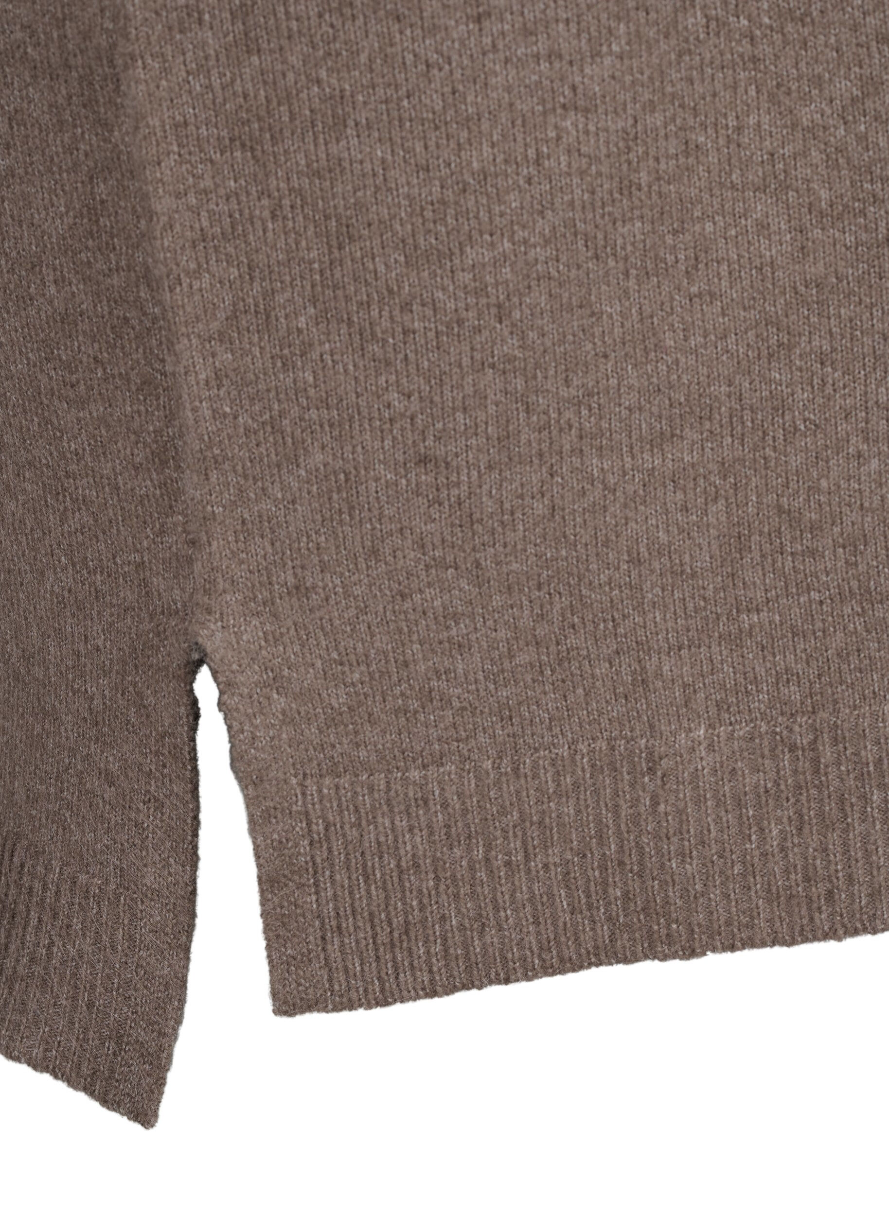 ZizziStrickkleid mit Schlitz, Walnut/White, Packshot image number 3