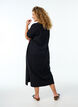 Midi-T-Shirtkleid mit V-Ausschnitt, Schwarz, Model image number 2