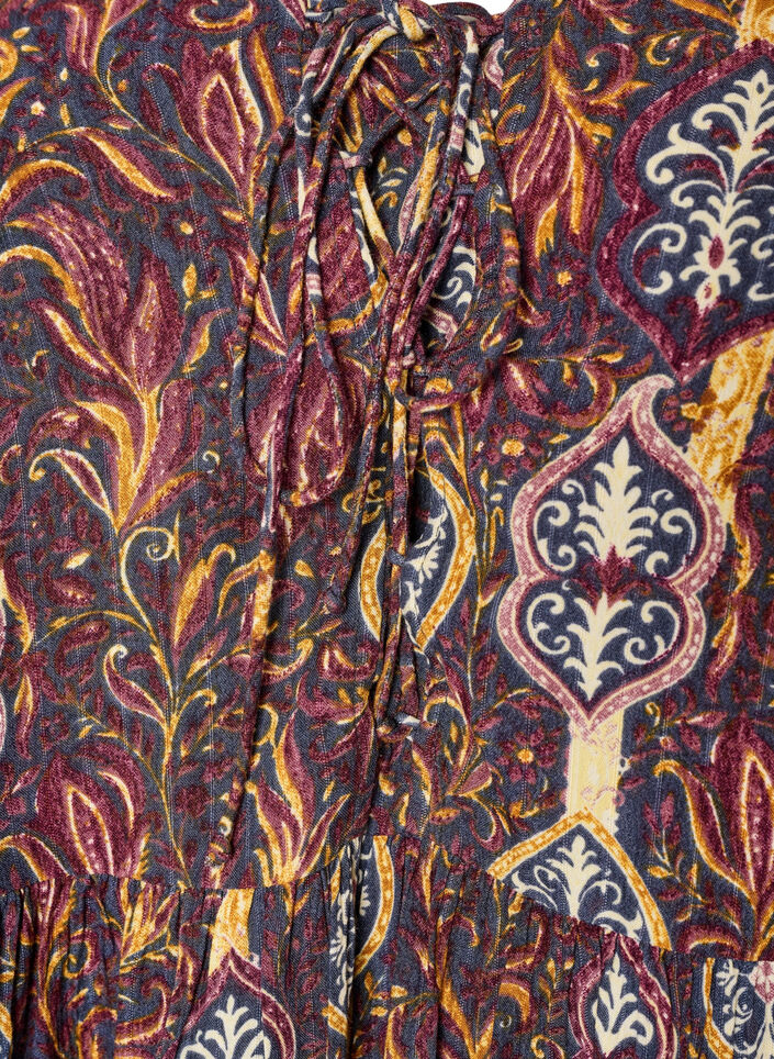 Bluse mit Paisleymuster und Spitzendetails, Lila, Packshot image number 2