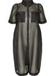 Kleid aus Organza mit Brusttaschen und Puff&auml;rmeln, Schwarz, Packshot image number 0