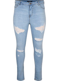 Slim-Fit-Jeans mit Abriebdetails, Light Blue, Packshot