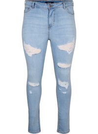 Slim-Fit-Jeans mit Abriebdetails