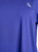 Kurzarm Trainingsshirt mit V-Ausschnitt, Lila, Packshot image number 2