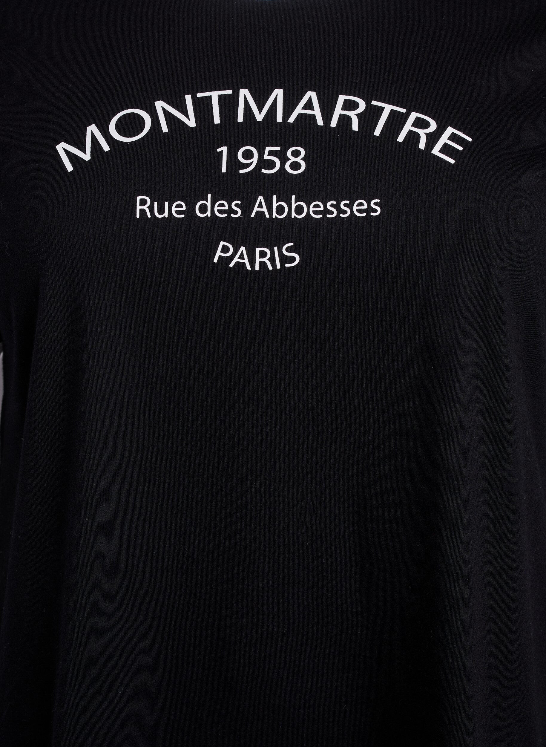 ZizziT-Shirt mit Textaufdruck, Black w.An. Wh.Paris, Packshot image number 2