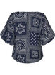 Bluse aus Viskose mit Paisleymuster und Ballon&auml;rmeln, Blau, Packshot image number 1