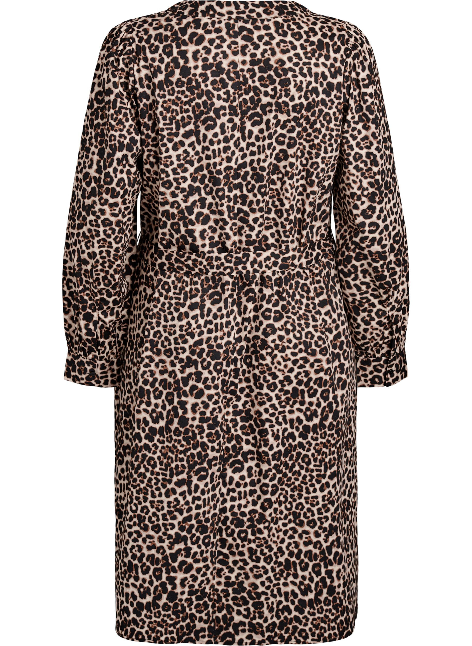 ZizziKleid aus Bio-Baumwolle mit Bindeg&uuml;rtel, Braun, Packshot image number 1