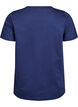 Einfaches T-Shirt aus Baumwolle mit V-Ausschnitt., Blau, Packshot image number 1