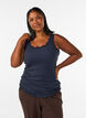 Top mit Spitzensaum, Blau, Model image number 0