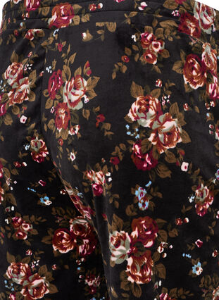 Velourshose mit Taschen und Blumenprint, Flower AOP, Packshot image number 2
