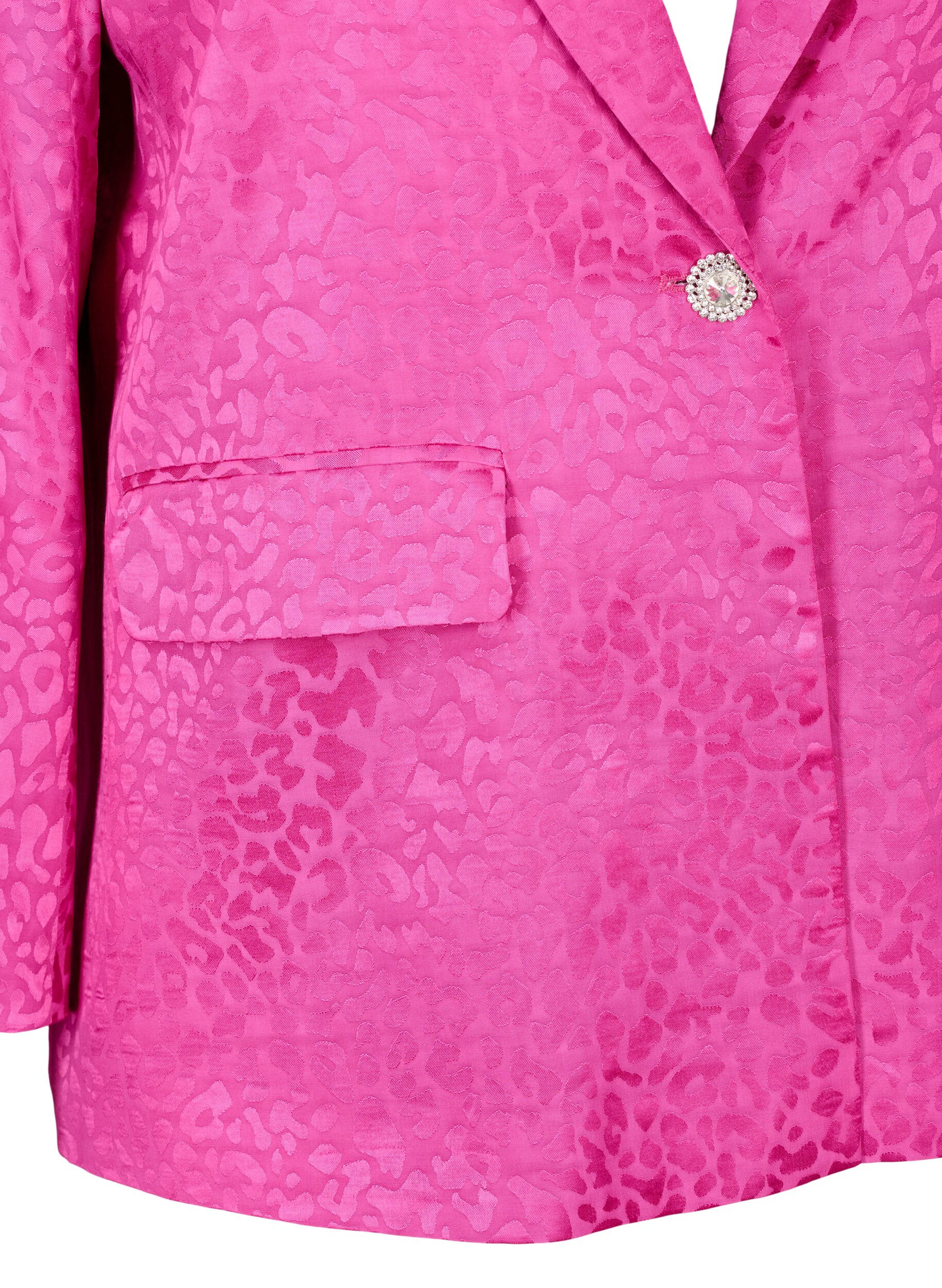 ZizziTon-in-Ton-Jacquard-Blazer aus Viskose, Rose Violet, Packshot image number 2